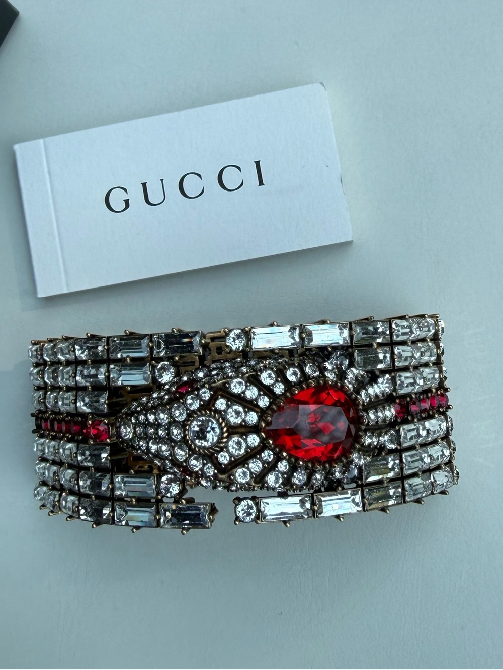 Gucci Crystal Snake Bracelet Serpent